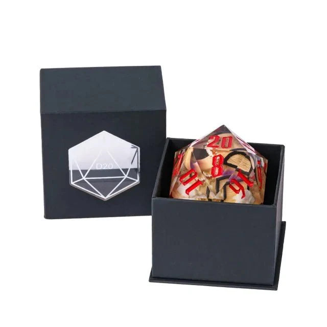 The Jaws of the Deceiver – 55mm Encapsulated Mimic D20 Dice - Nerd Gear Gaming Inc.