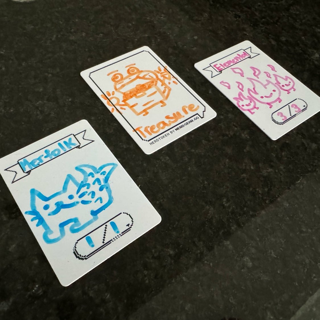NerdTokens - Extra Thick Dry Erase Tokens for MTG - 12 Pack