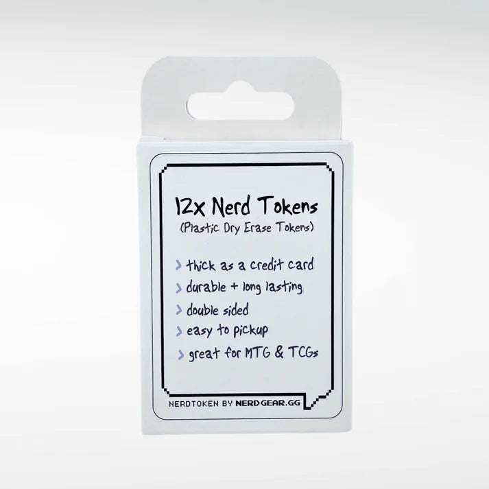 NerdTokens - Extra Thick Dry Erase Tokens for MTG - 12 Pack